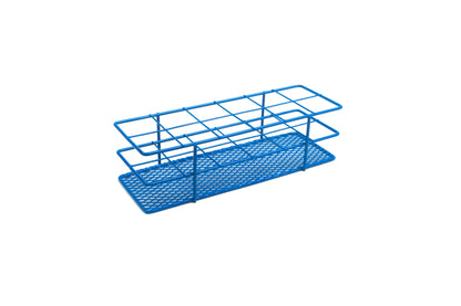 Heathrow Scientific HDPE Coated Wire Tube Rack, 29–33mm, Blue - Image 2