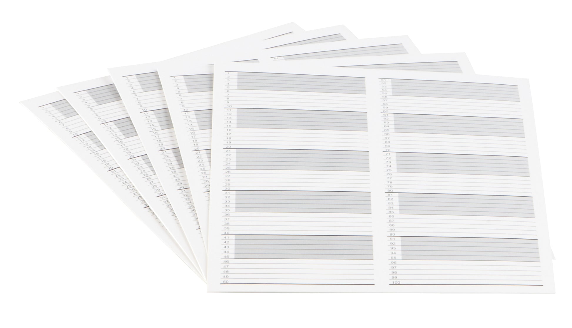 Heathrow Scientific 120618 Inventory Cards Cardboard White