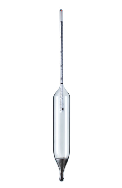 Heathrow Scientific Alcohol Proof Hydrometers 6613 — Size N (125 to 145 Proof) / Standard (Uncertified), 6613-N
