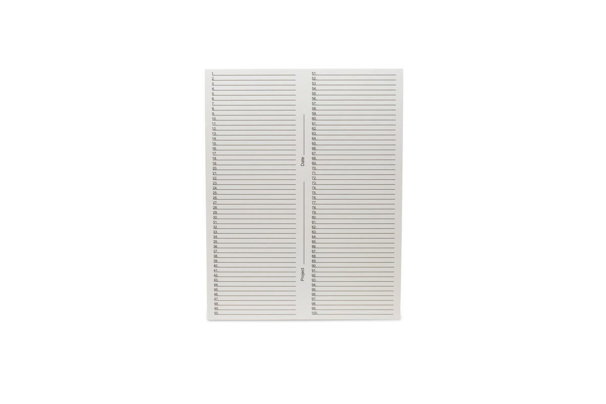 120741 - Heathrow Scientific Heathrow Scientific Microscope Slide Box Replacement Inventory Cards - 10/Pack