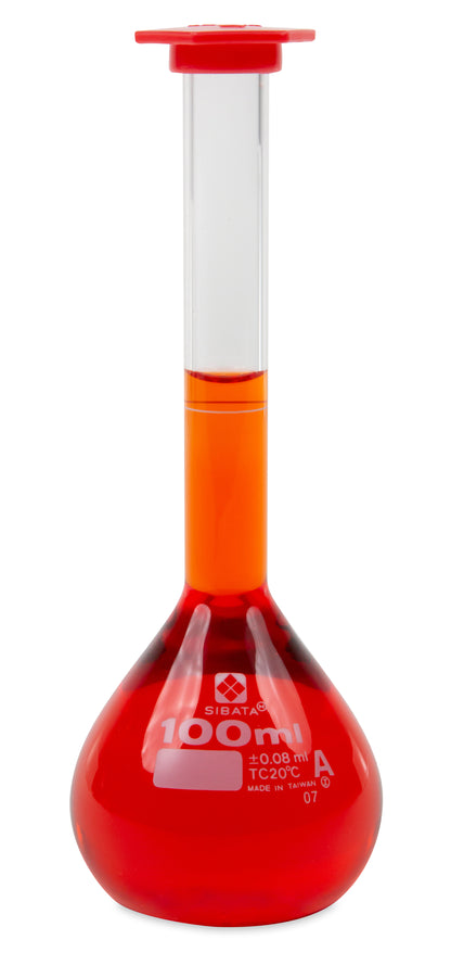 2303A-100 - SIBATA Class A Snap Cap Volumetric Flask 100 mL ASTM E-288