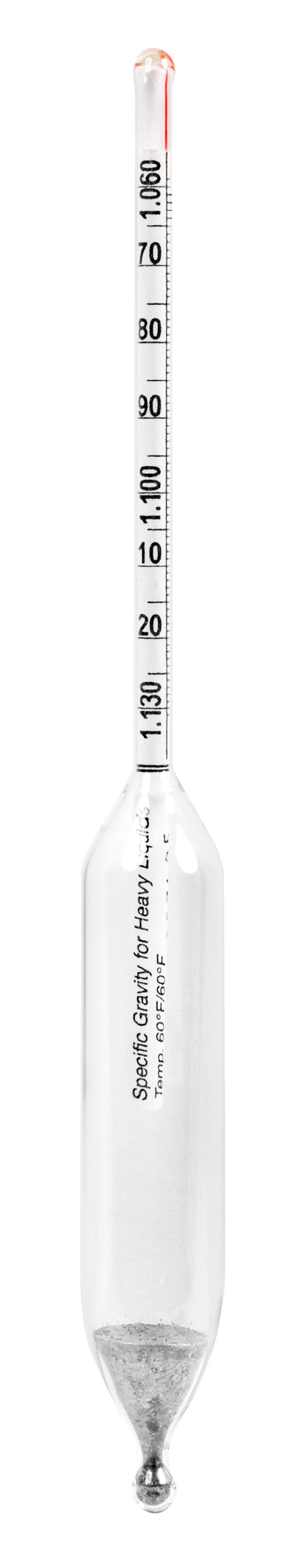 Short Specific Gravity Hydrometers - 165mm - 6602S Series - Heathrow Scientific