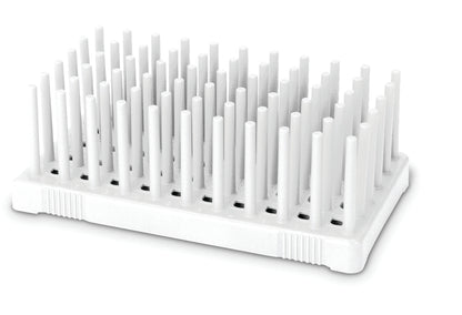 HS24311A - Heathrow Scientific Peg Tube Rack 50-Place 14-17mm White
