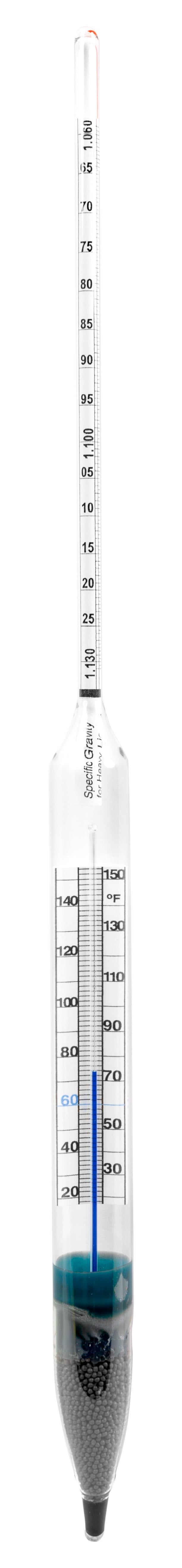 Specific Gravity Hydrometers with Built-In Thermometer - Heathrow Scientific