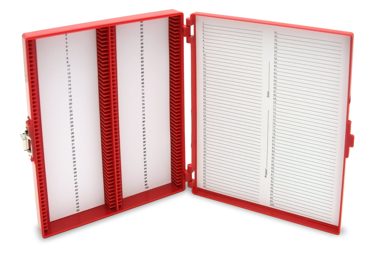Premium Microscope Slide Box - 100-Place Foam Lining - 15994 Series - Heathrow Scientific