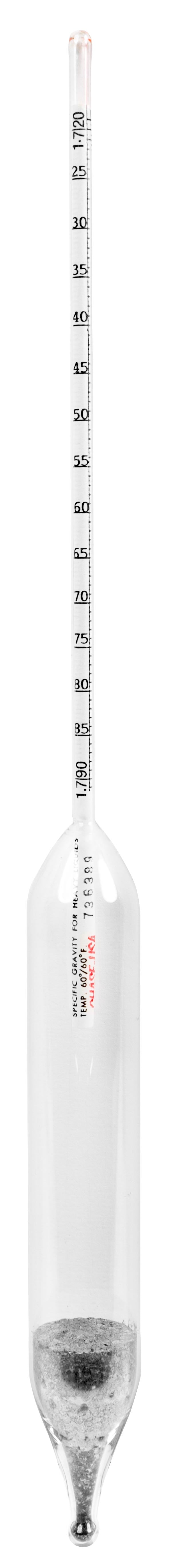 Precision Specific Gravity Hydrometers - 330mm - 6602 Series - Heathrow Scientific