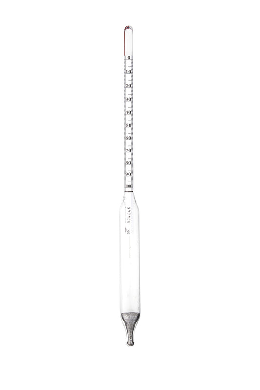 VEE GEE 6611-1 Sodium Chloride Hydrometer Saturation Scale 0-100% Borosilicate Glass Made in USA