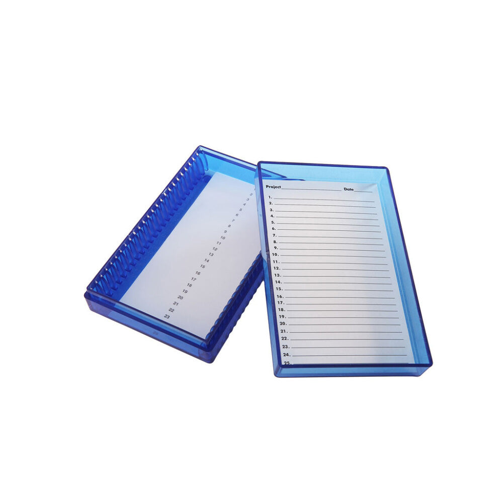 Polycarbonate Microscope Slide Box - 25-Place Low Temp - 120316 - Heathrow Scientific