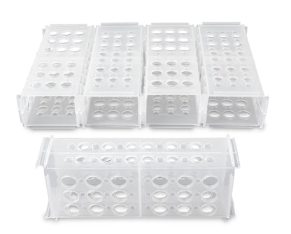 Heathrow Scientific 4-Way Clinical Tube Racks | Interlocking Polypropylene — view 4