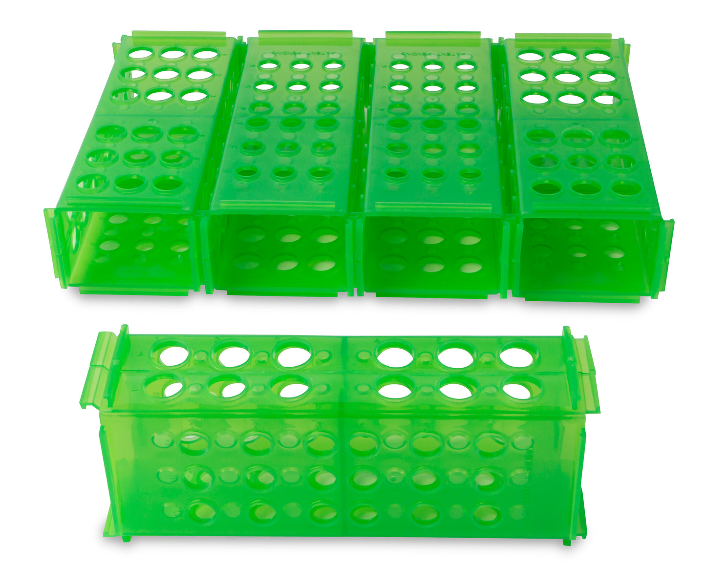 Heathrow Scientific 4-Way Clinical Tube Racks | Interlocking Polypropylene