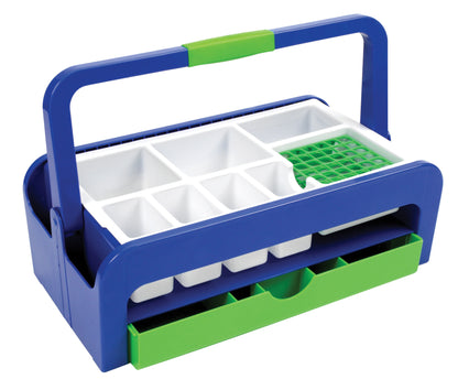 Heathrow Scientific HS2200B Droplet Phlebotomy Tray Kit B 16mm ABS Blue Green Blood Collection