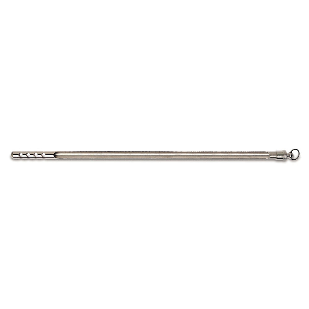 VEE GEE 83025A Thermometer Armor 12 in Nickel-Plated Brass Threaded Screw Cap Ring Top Liquid-in-Glass Thermometer Protective Case