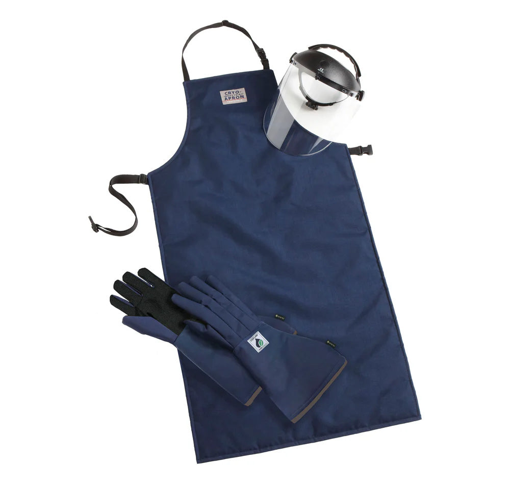 TempShield B-SKCLEMWP48 CRYO-INDUSTRIAL Safety Kit Elbow-Length Gloves, Medium Cryogenic PPE -196C GORE-TEX Waterproof Blue