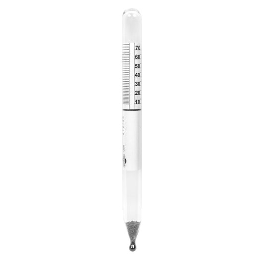 VEE GEE 6604DS-04 Dual Scale Hydrometer Specific Gravity Baume Light 0.70-1.00 10-70 Degrees 165mm Compact Borosilicate Glass