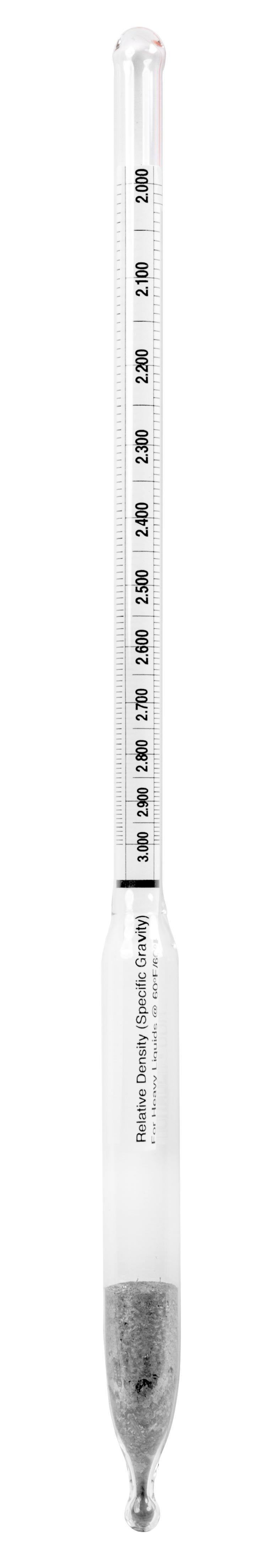 6603-8 - VEE GEE Scientific Hydrometer SG 2.000–3.000 (0.010 subdiv)