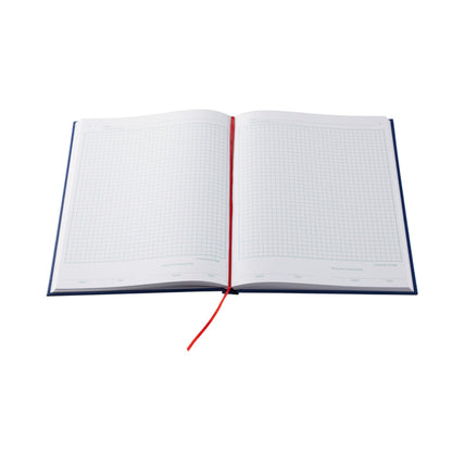 Heathrow Scientific HS8610B Laboratory Notebook 200-Page Grid (Blue) Acid-Free Hardbound alternate view