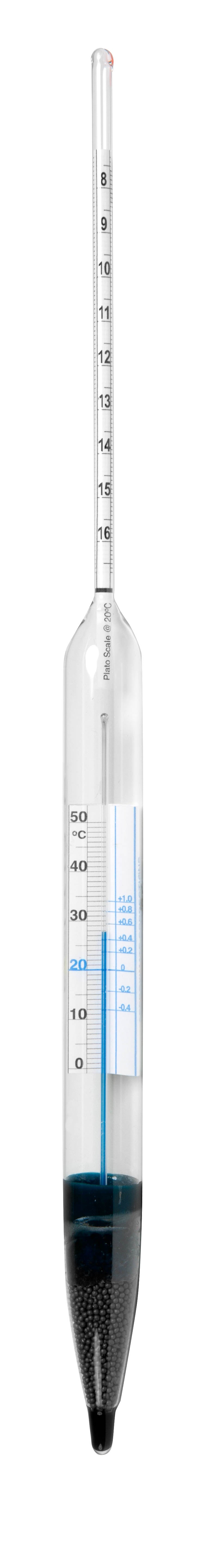 6614TS-6 - VEE GEE Plato Hydrometer 7.5 to 16