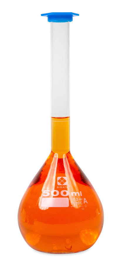 2303A-500 - SIBATA Class A Snap Cap Volumetric Flask 500 mL ASTM E-288