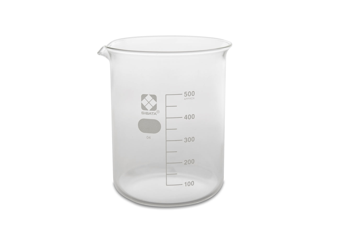 10020-500A - SIBATA Glass Beaker 500 mL Clear