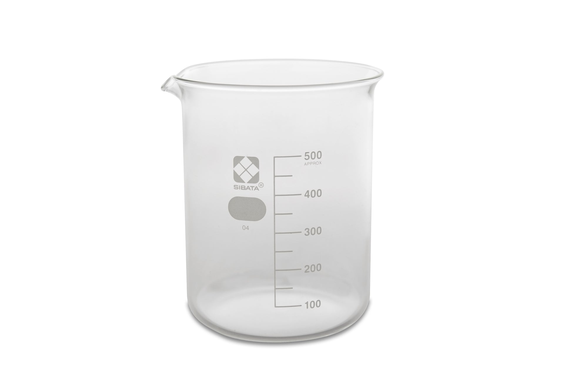 10020-500A - SIBATA Glass Beaker 500 mL Clear