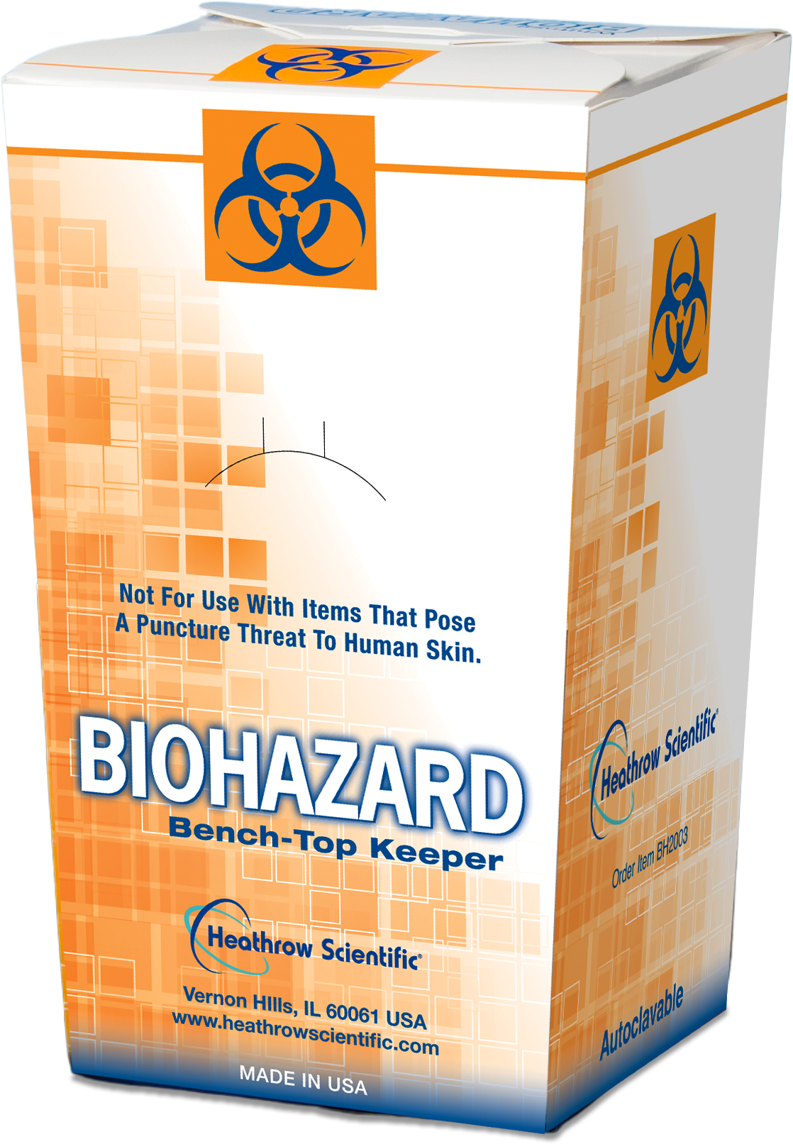 Biohazard Keepers and Benchtop Bag Holders - Heathrow Scientific