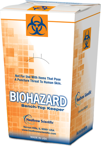 Biohazard Keepers and Benchtop Bag Holders - Heathrow Scientific