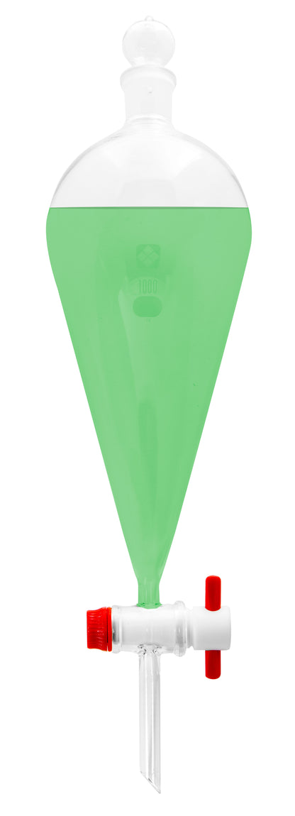 Glass Separatory Funnels - PTFE Stopcock - Heathrow Scientific Alternate Image 2 - Heathrow Scientific